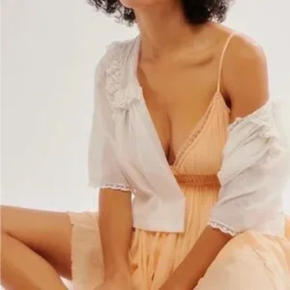 NWT Free People Delia Slip Dress orange M